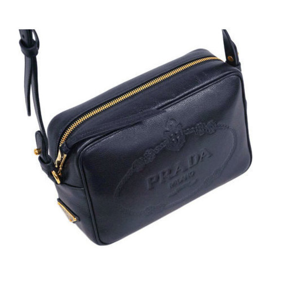 Prada Shoulder Bag Glace'Calf Baltico Calf Navy - Picture 4 of 9